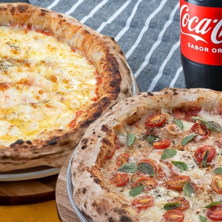 2 Pizzas Salgadas Grandes = 1 Bebida Grátis