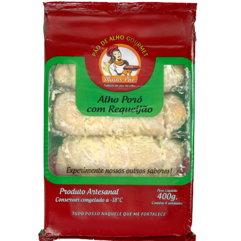 PÃO ALHO PORÓ C/ REQUEIJÃO 
