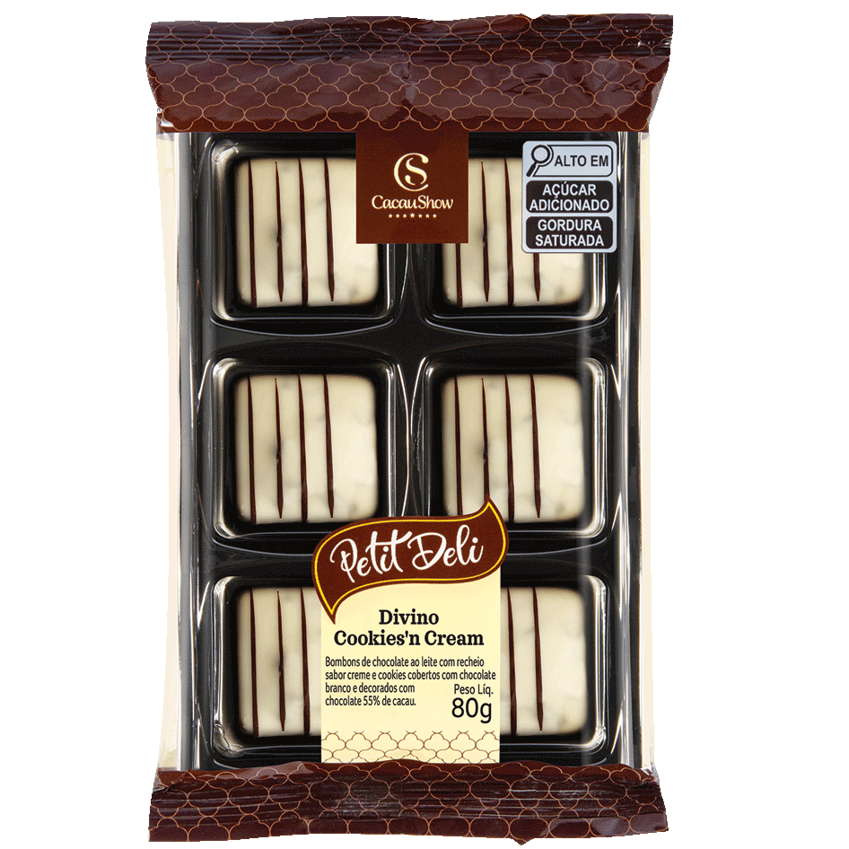 Bombom Petit deli Cookies And Cream 80g