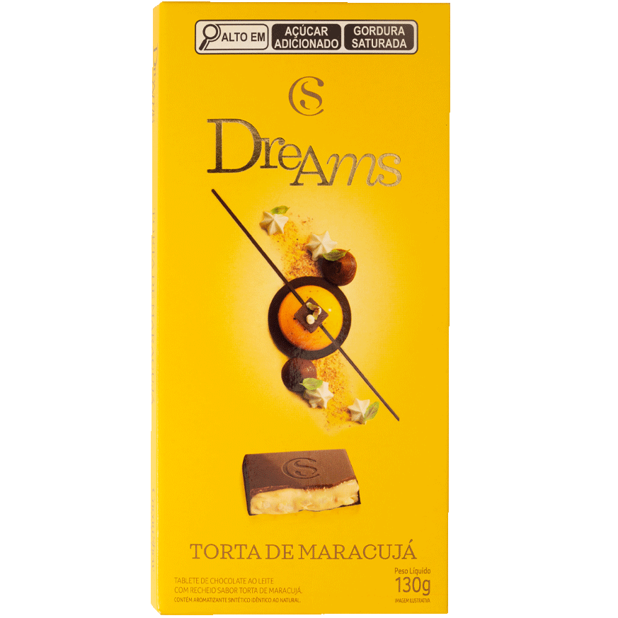 Tablete Dreams torta de maracujá 130g