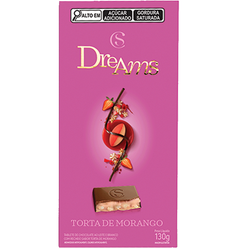 Tablete Dreams torta de morango 130g