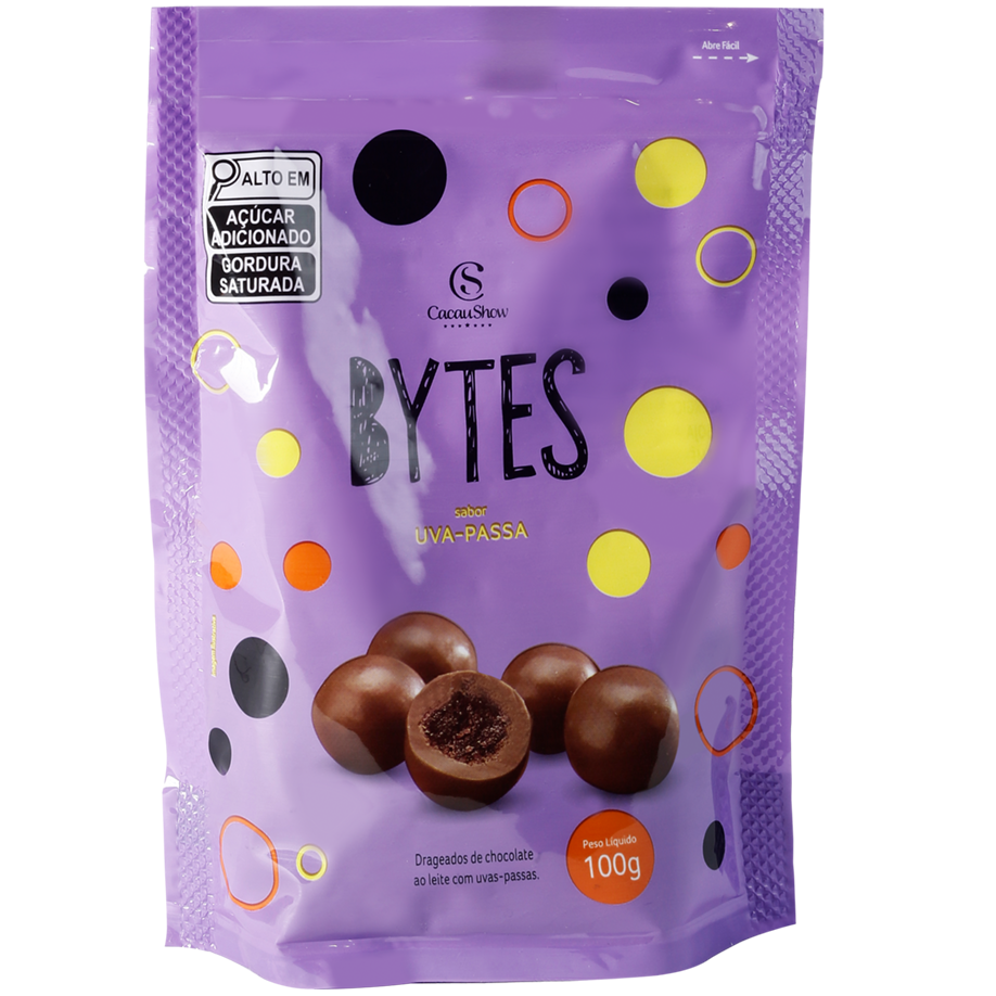 Bytes Chocolate ao Leite Passas 100g