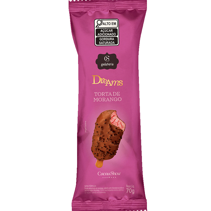 Sorvete dreams torta de morango 70g