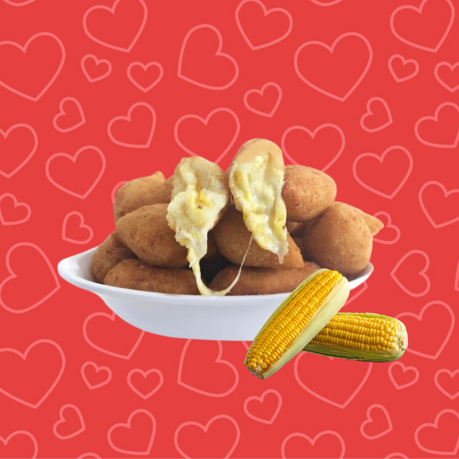 10 Croquetes de Milho Recheados com Queijo