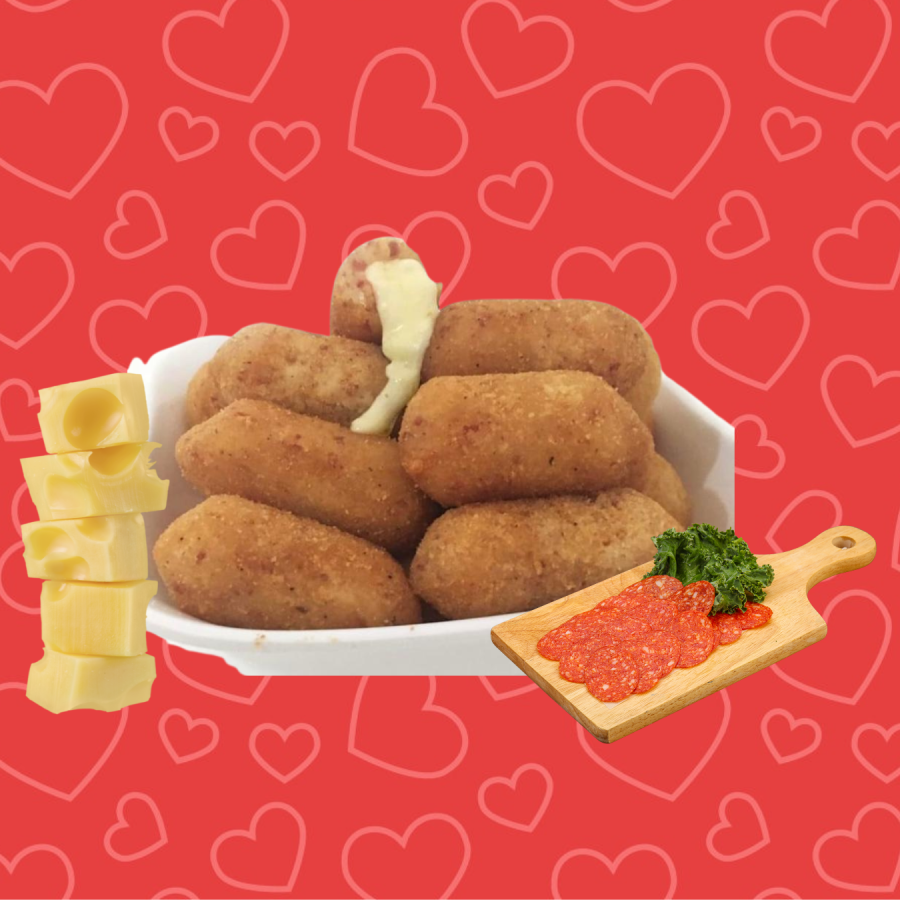 10 Croquetes de Calabresa Recheados com Queijo