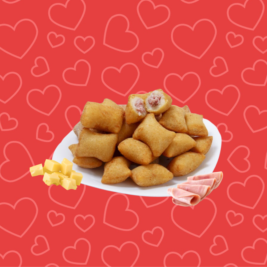 10 Travesseirinhos de Presunto e Queijo