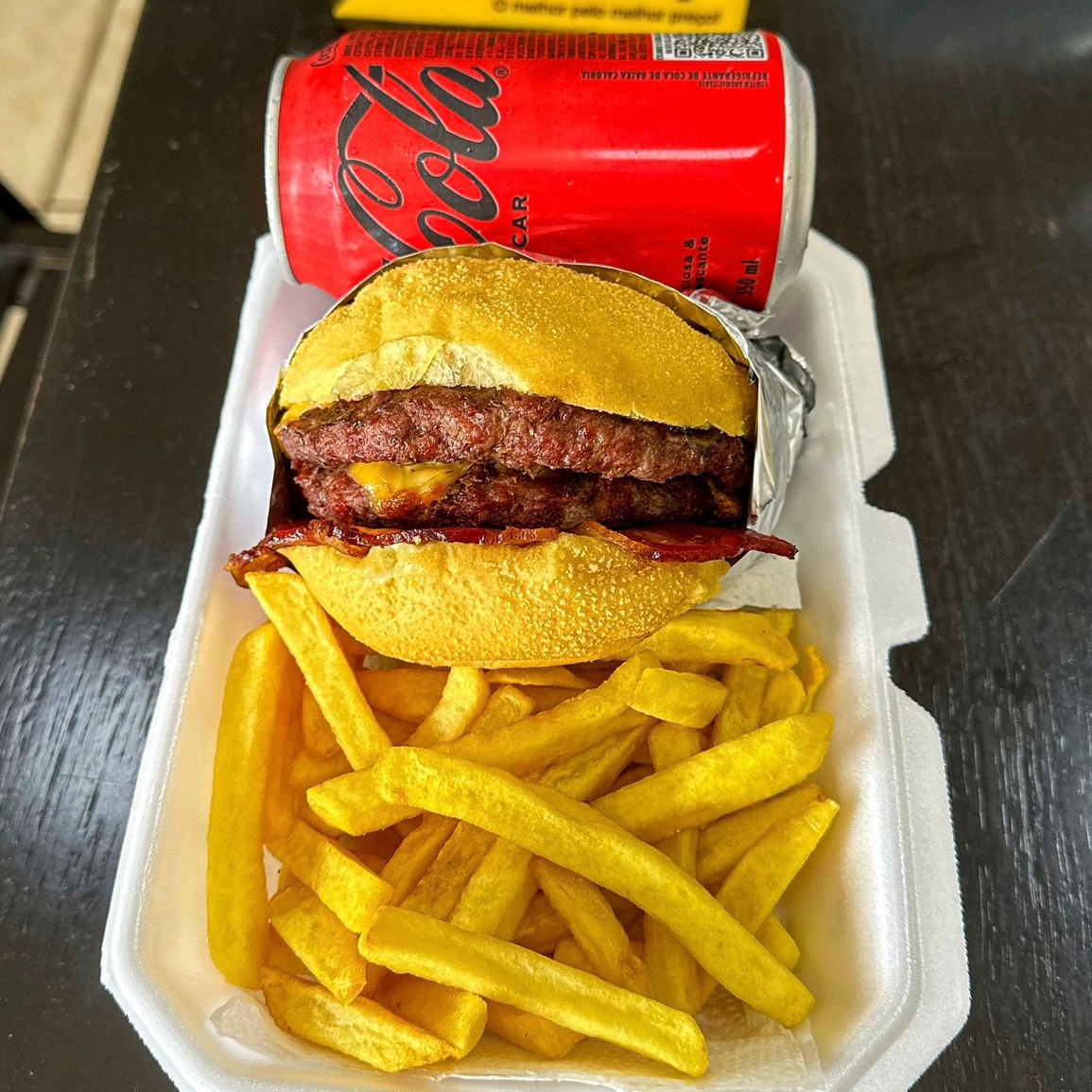 Promoção Individual Duplo Bacon + Fritas + Coca