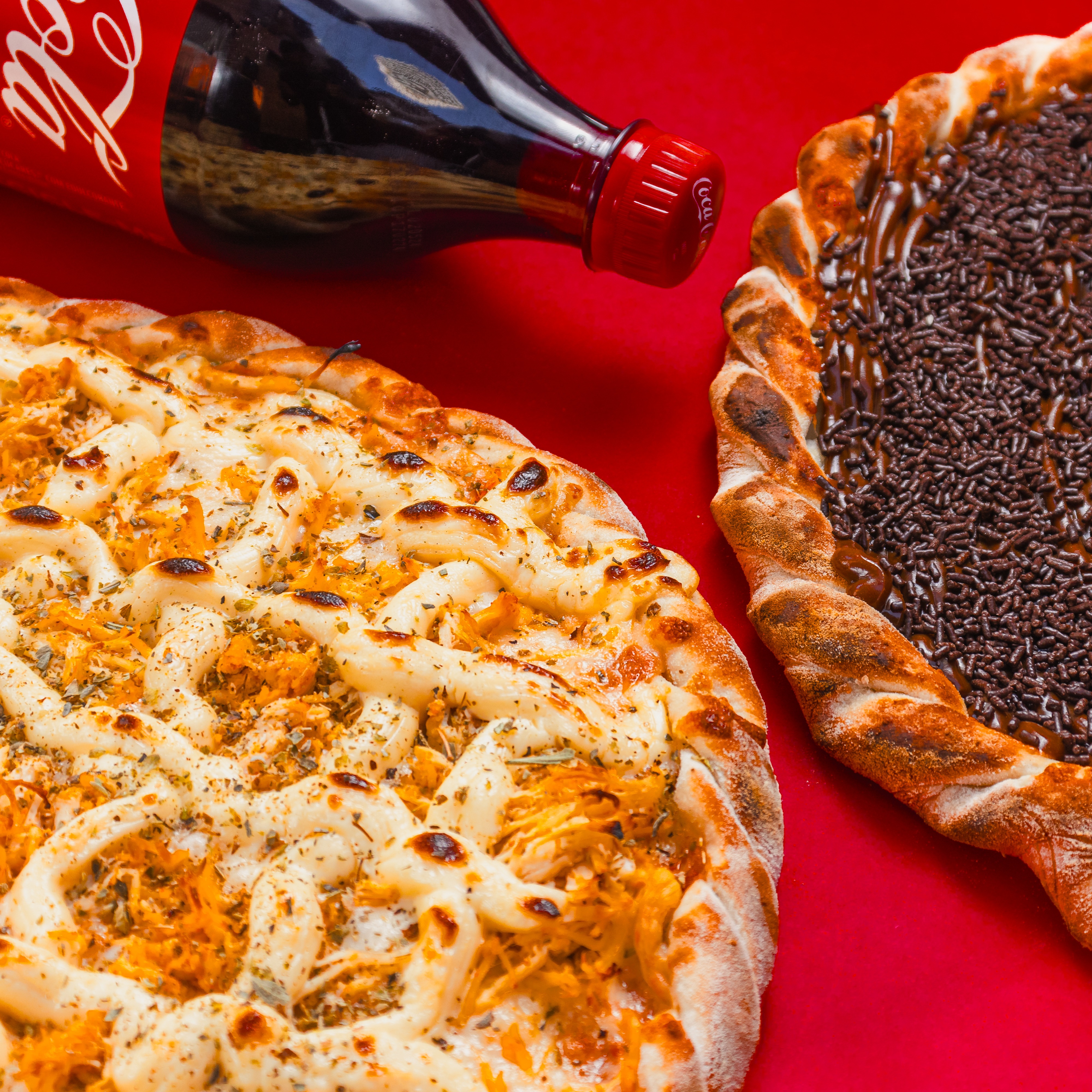 1 Pizza Grande + 1 Pizza Doce + 1 Refri 1L