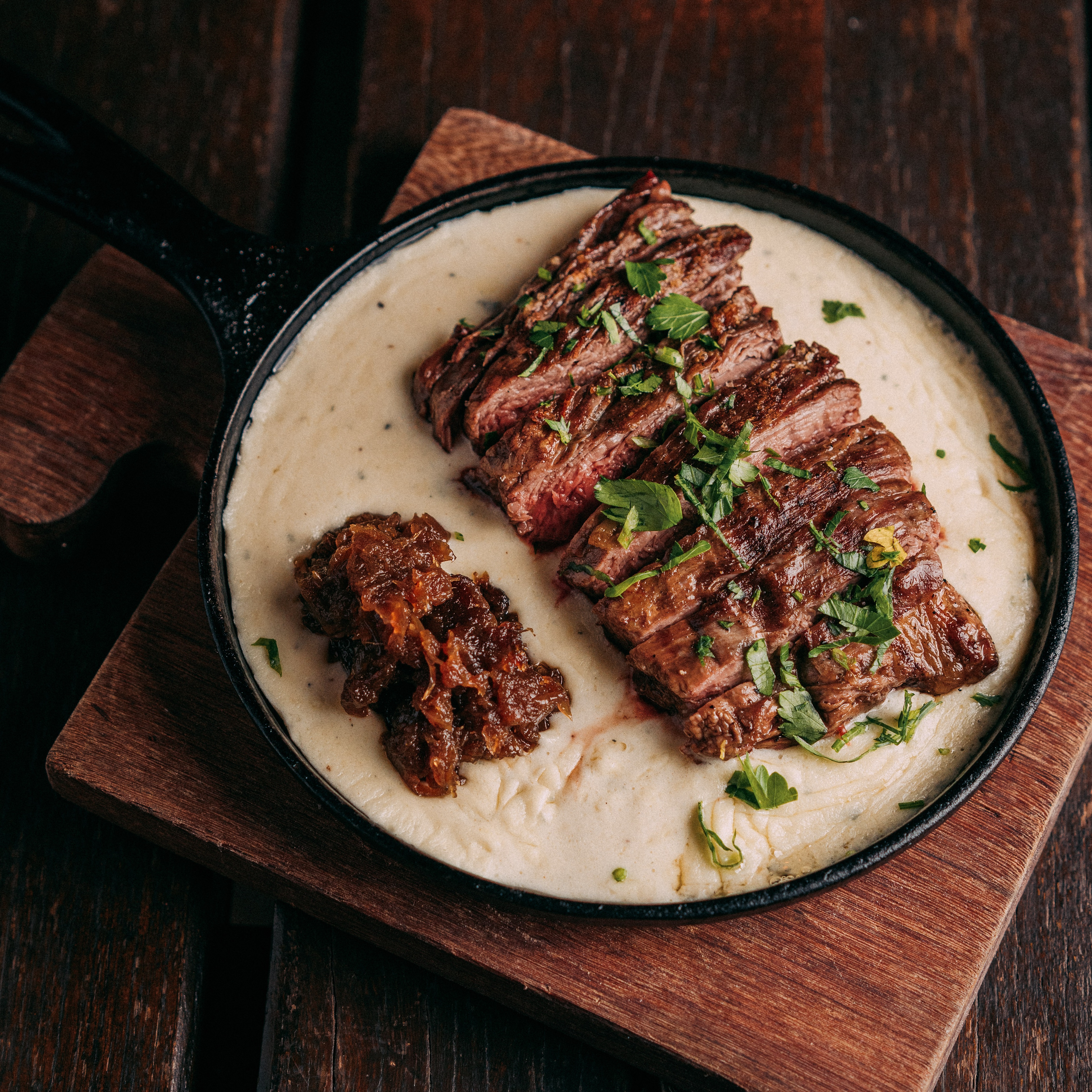 Bife de Vazio com gorgonzola