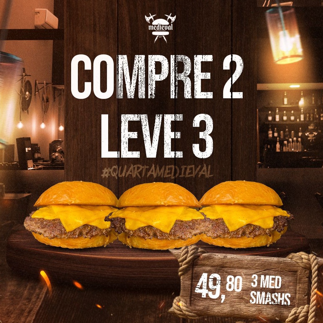 COMPRE 2 LEVE 3 MED SMASHS
