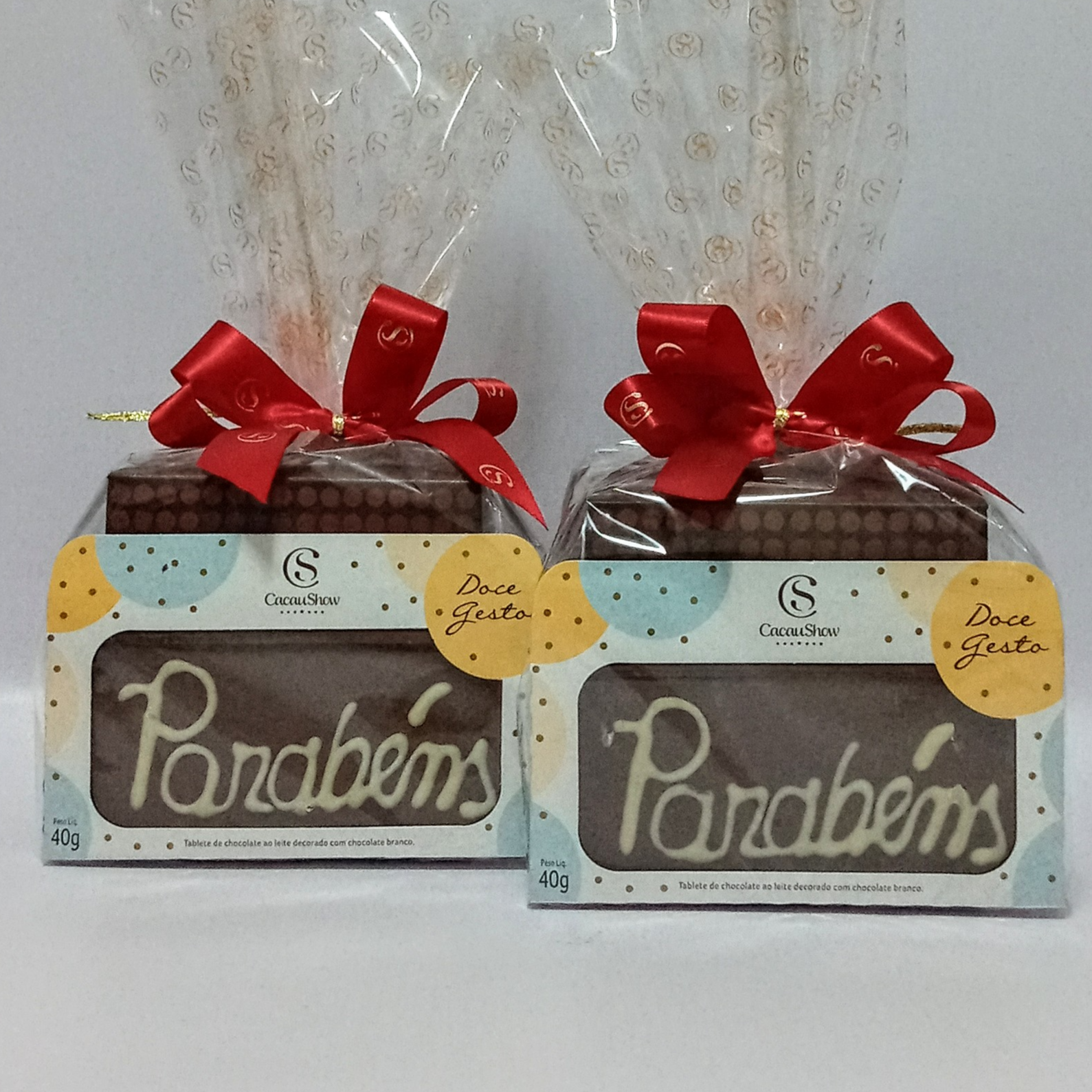 Kit Cubo com Mensagem "Parabéns" 185g (cod 228) cada