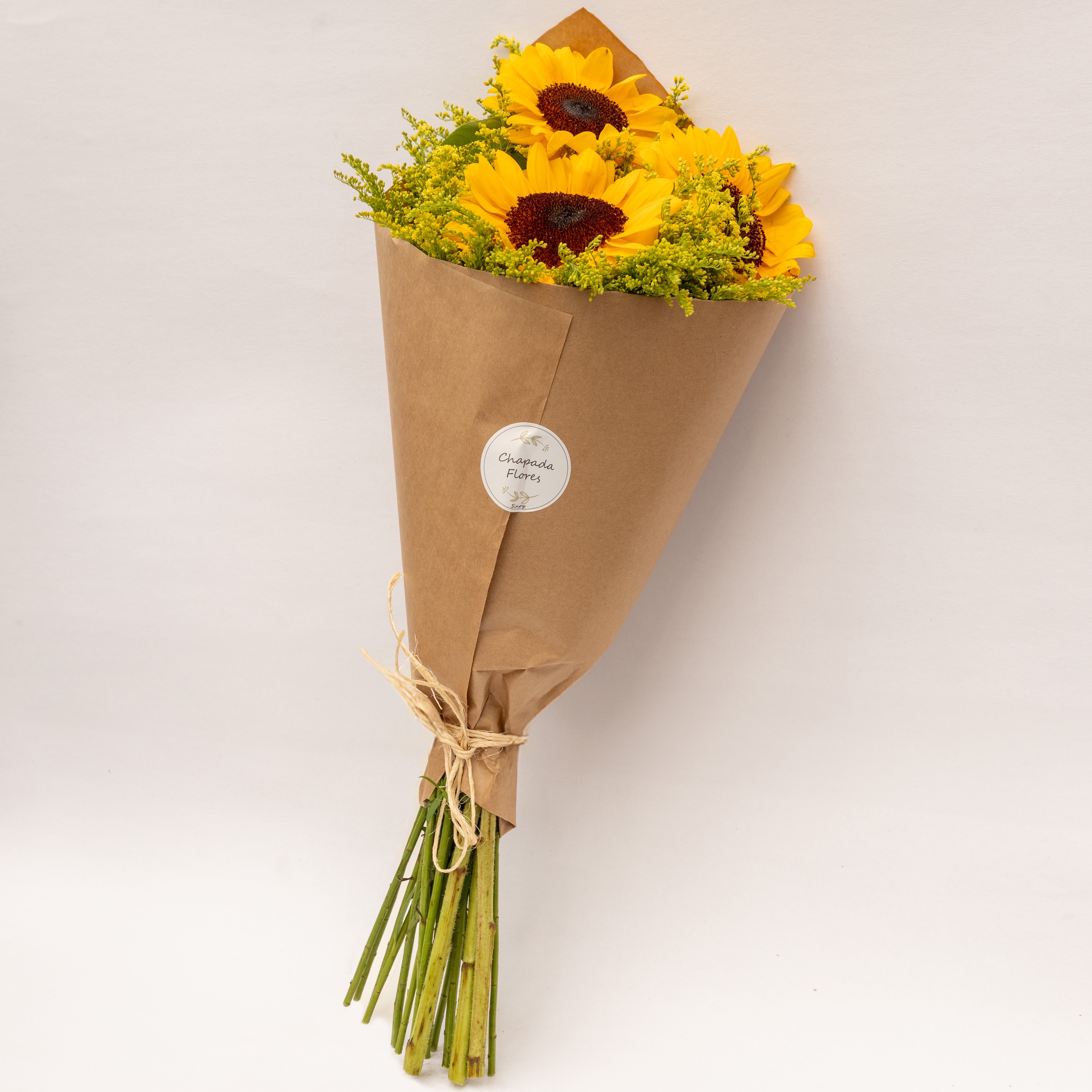 Cone com 3 Girassóis