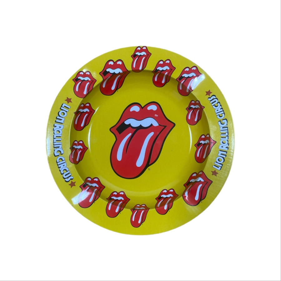 CINZEIRO DE LATA LION ROLLING STONES - AMARELO