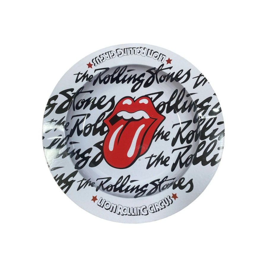 CINZEIRO DE LATA LION ROLLING STONES - BRANCO
