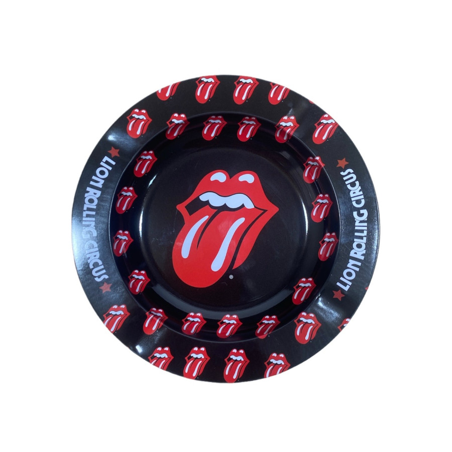 CINZEIRO DE LATA LION ROLLING STONES - PRETO