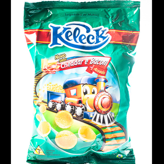 SALGADINHO KELECK CHEDDAR E BACON 50GR FD10UN