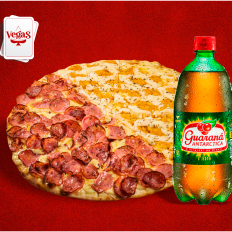 Pizza Grande 2 sabores + Refrigerante Grátis 1L