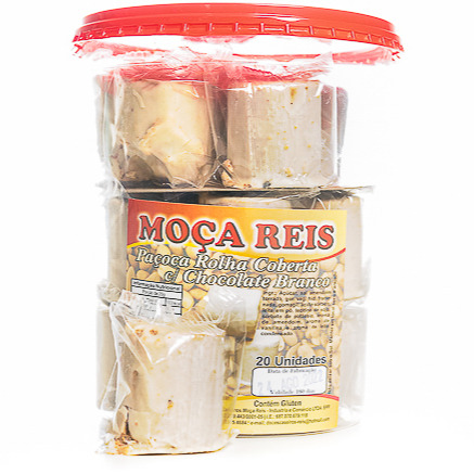 PAÇOCA BIG ROLHA C/CHOC BRANCO 52GR PT20UN