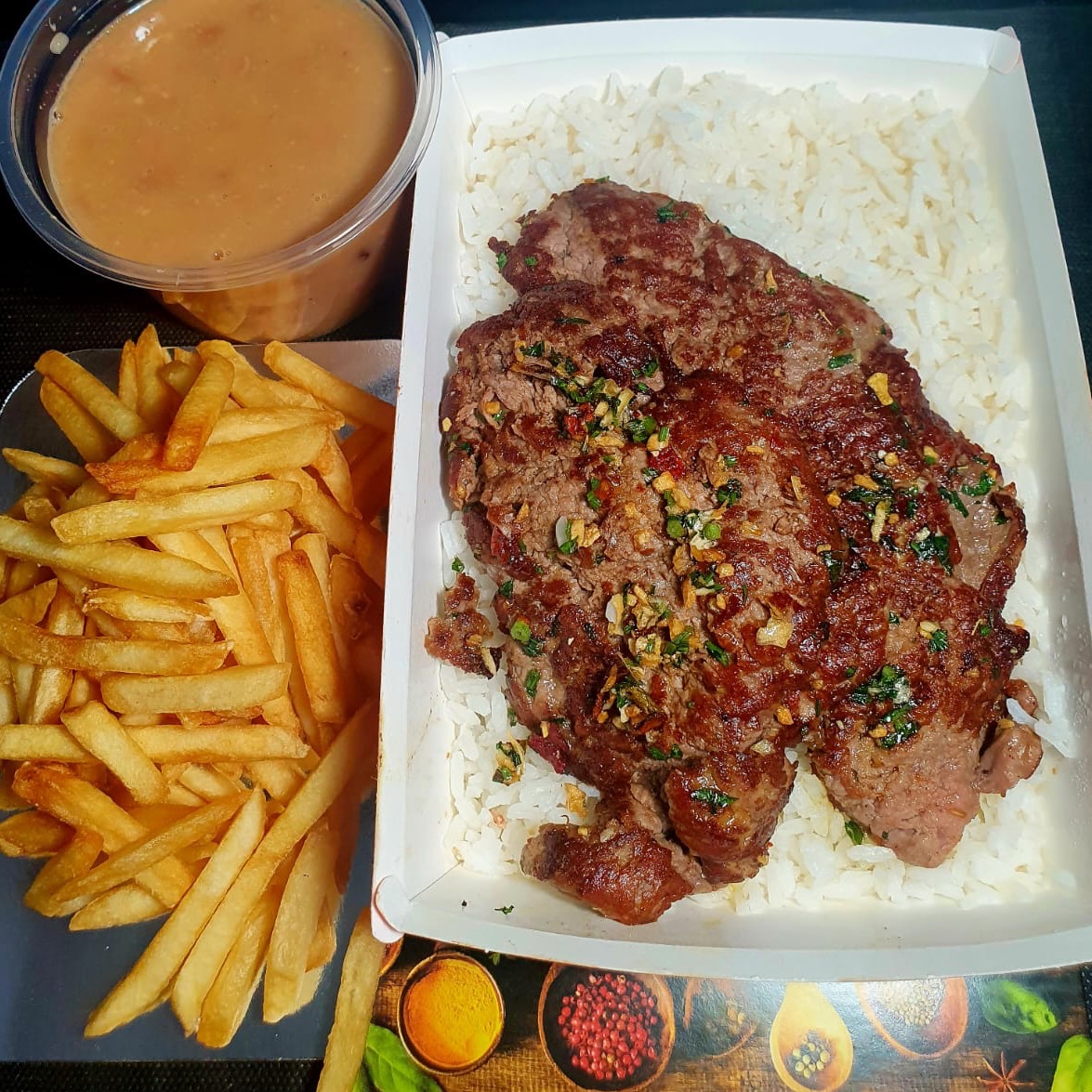 Bife de alcatra com chimichurri (opção 1)