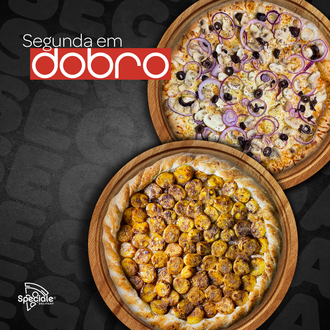 2ª em dobro - 2 pizzas de 25 cm - % OFF