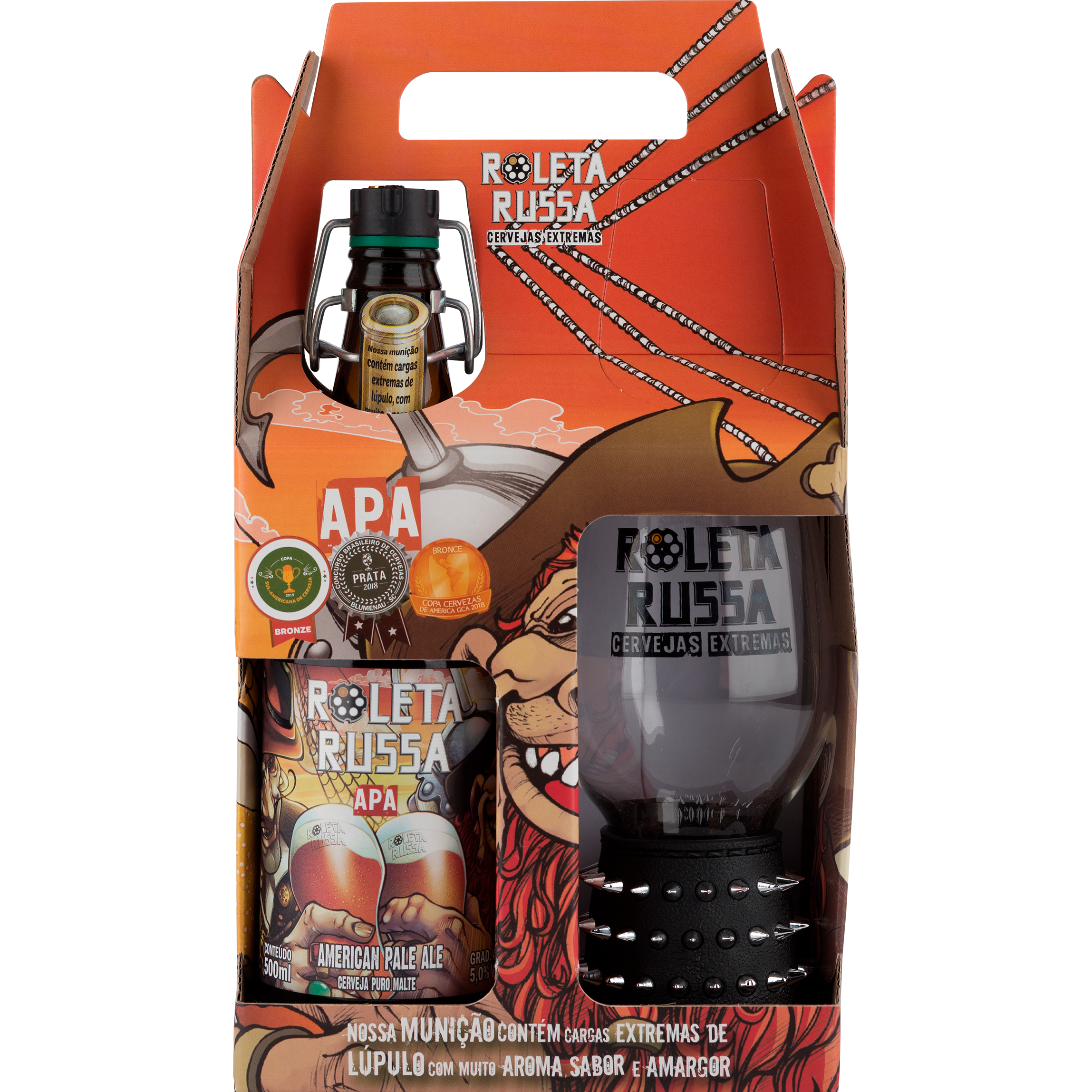 Kit Presente Roleta Russa Apa 500ml + copo