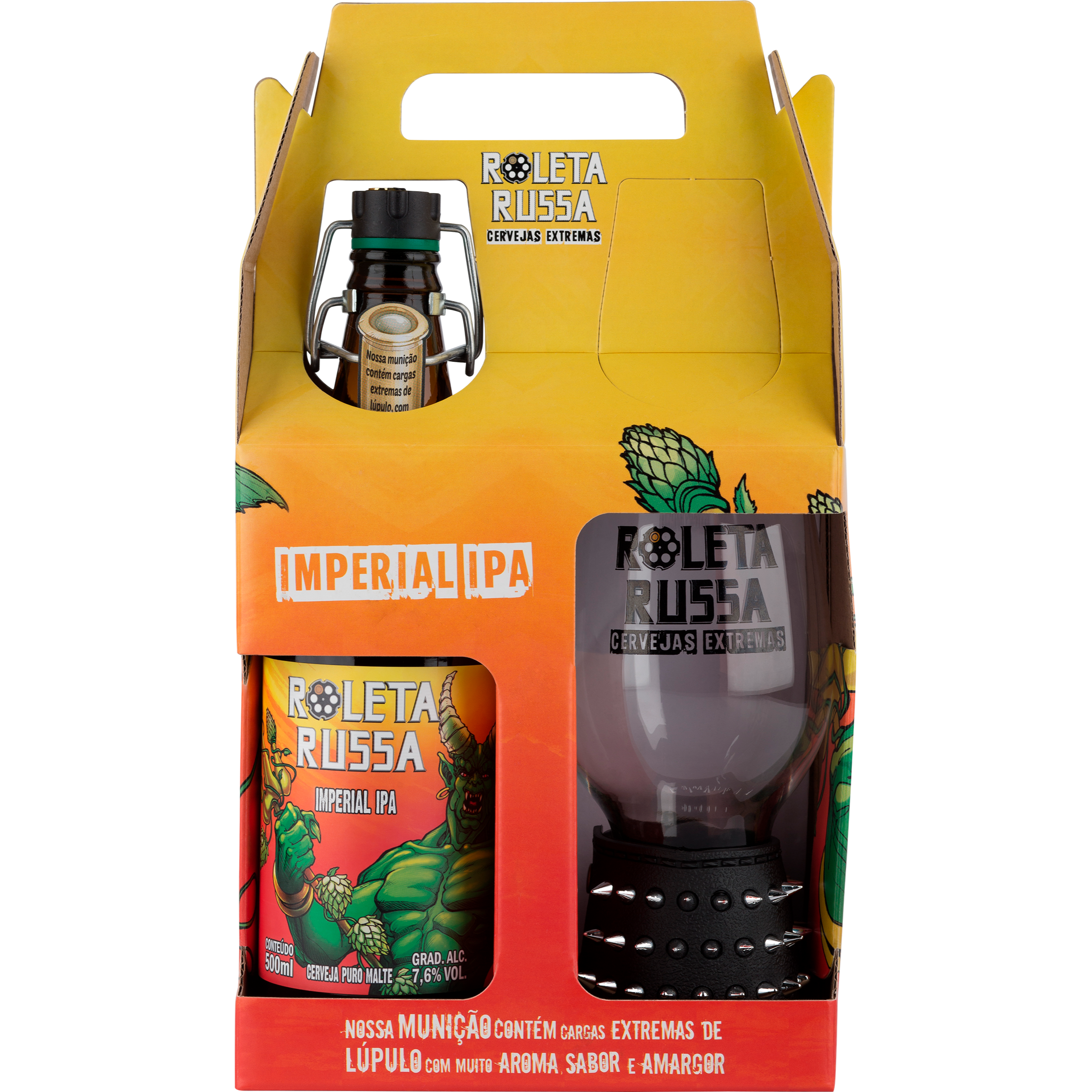 Kit Roleta Russa Imperial IPa 500ml + copo