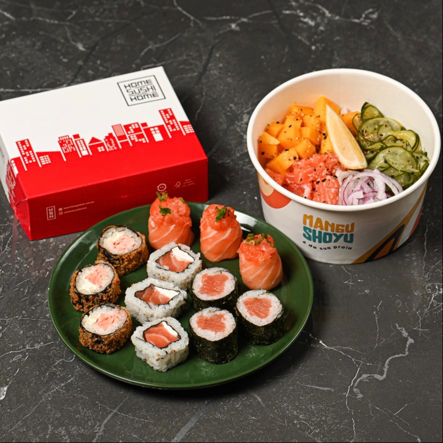 Poke de Salmão + Combinado Individual (12 peças)