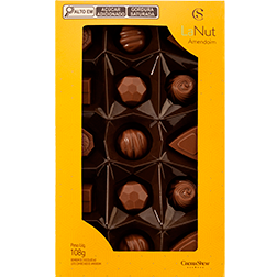 CAIXA DE BOMBONS MINI SHOW LANUT AMENDOIM 108G