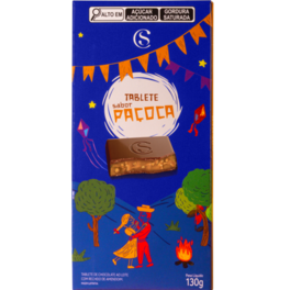 Tablete recheado paçoca 130g