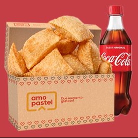 Box 12 mini pastéis + Coca Cola 600