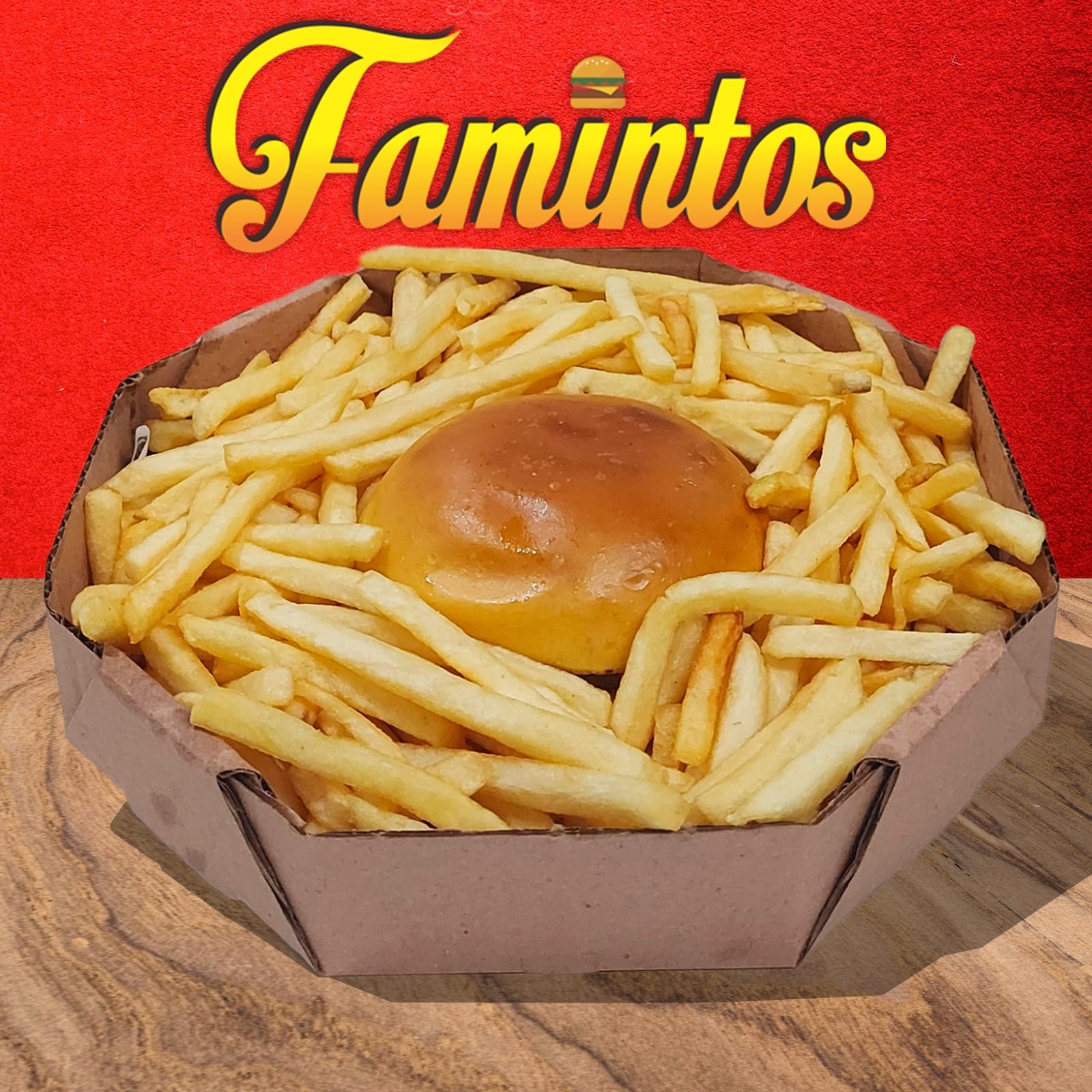 Caixa de 20cm com 1 kids + batata simples + 1 Guaracrac