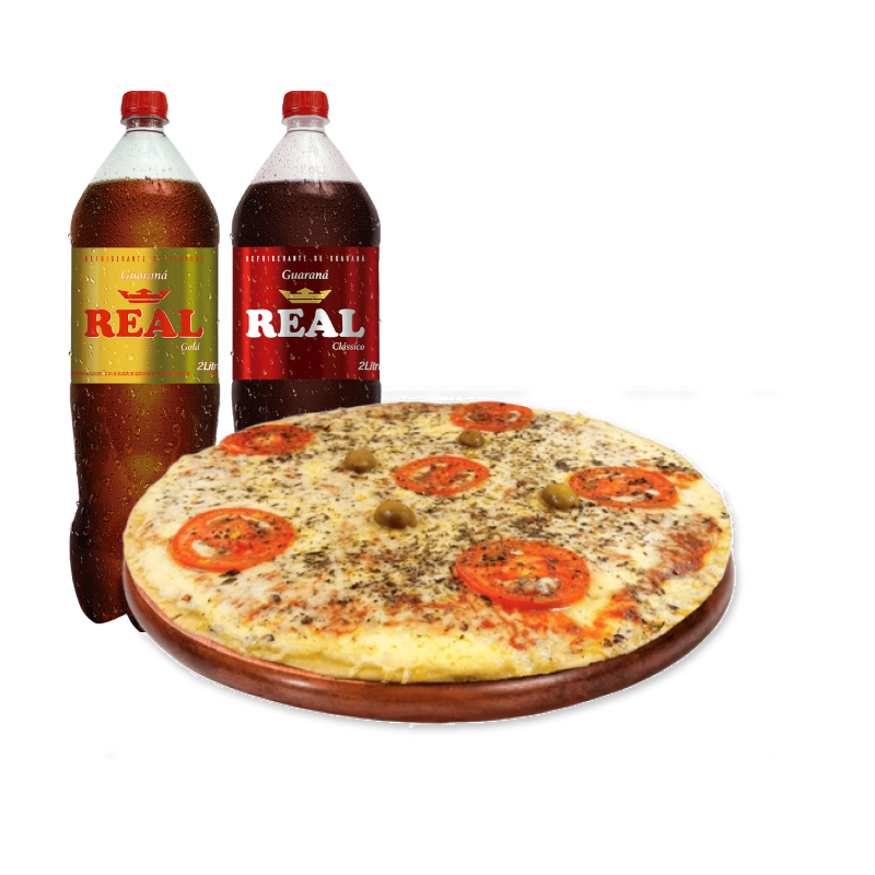 Combo 4 -  ( Pizza Grande Tradicional + Real Clássico ou Gold 2L)