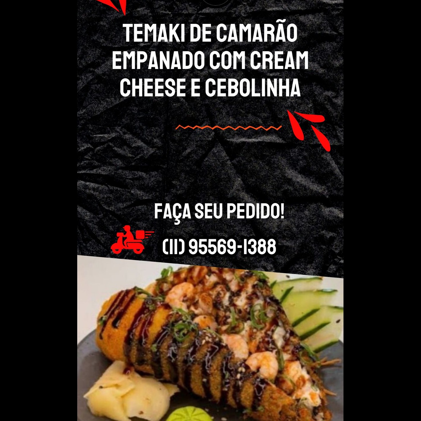 Temake roll de camarao