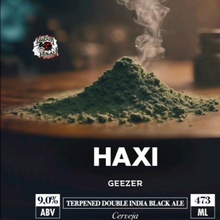 CERVEJA GEEZER HAXI TERPENED DOBLE BLACK IPA 9% ABV (1LITRO)