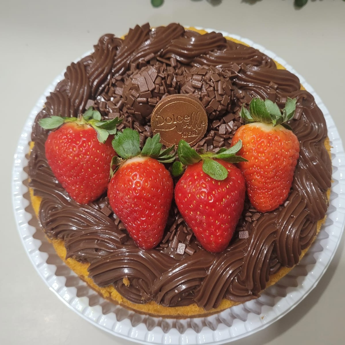 Bolo Piscininha  De Cenoura Com Brigadeiro