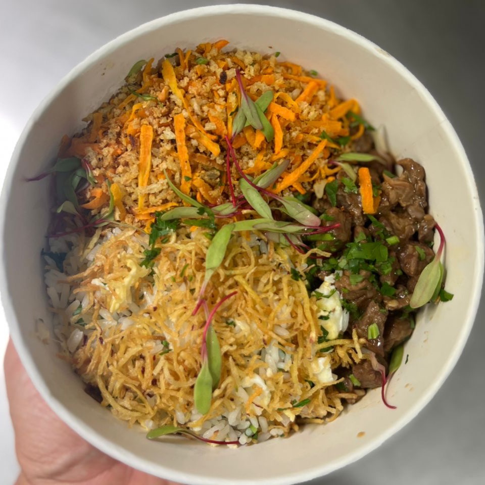 PF Picadinho de carne de panela com arroz maluco