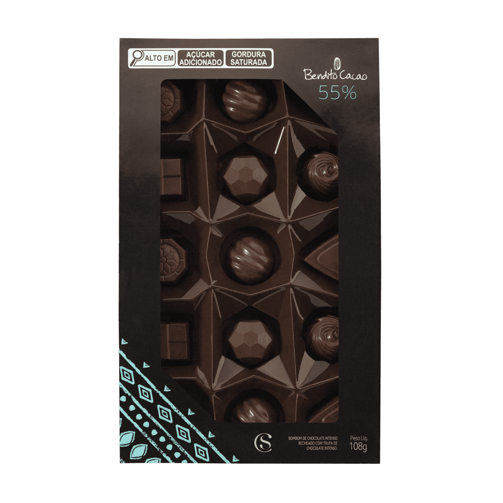 CAIXA DE BOMBONS MINI SHOW BENDITO CACAO 108G