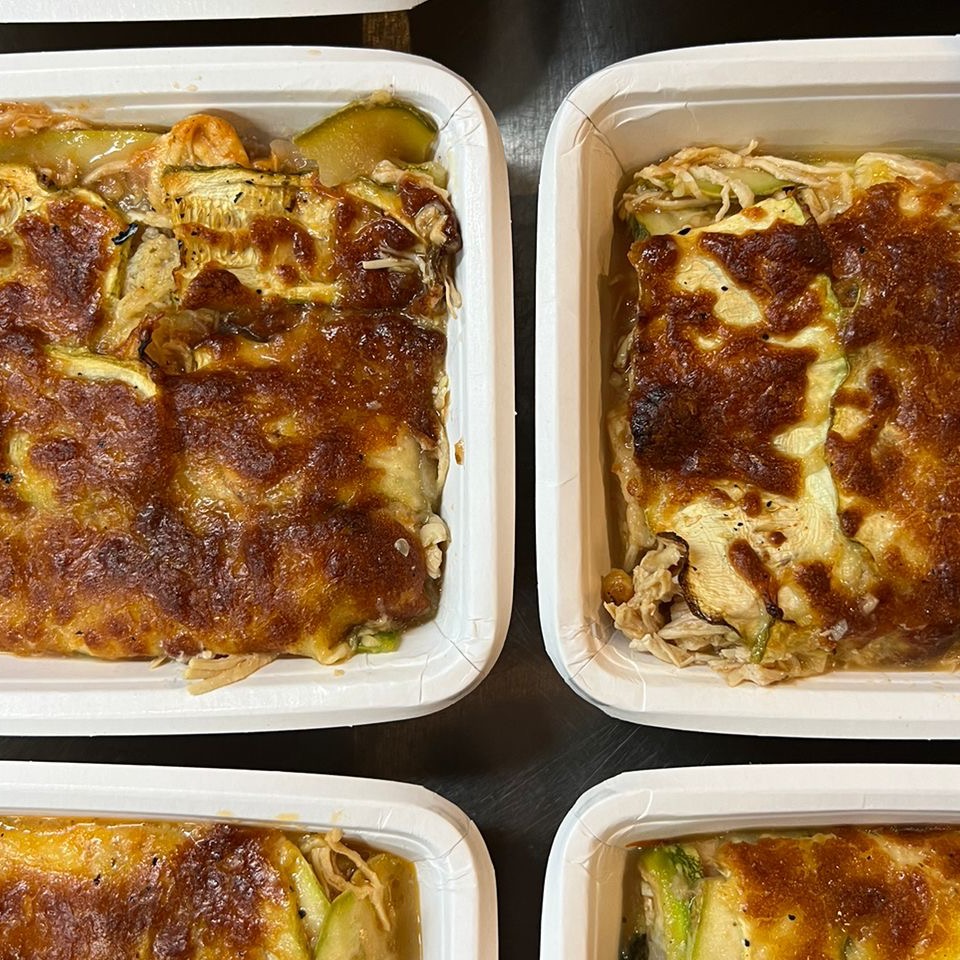 Lasanha de frango com Abobrinha Congelé