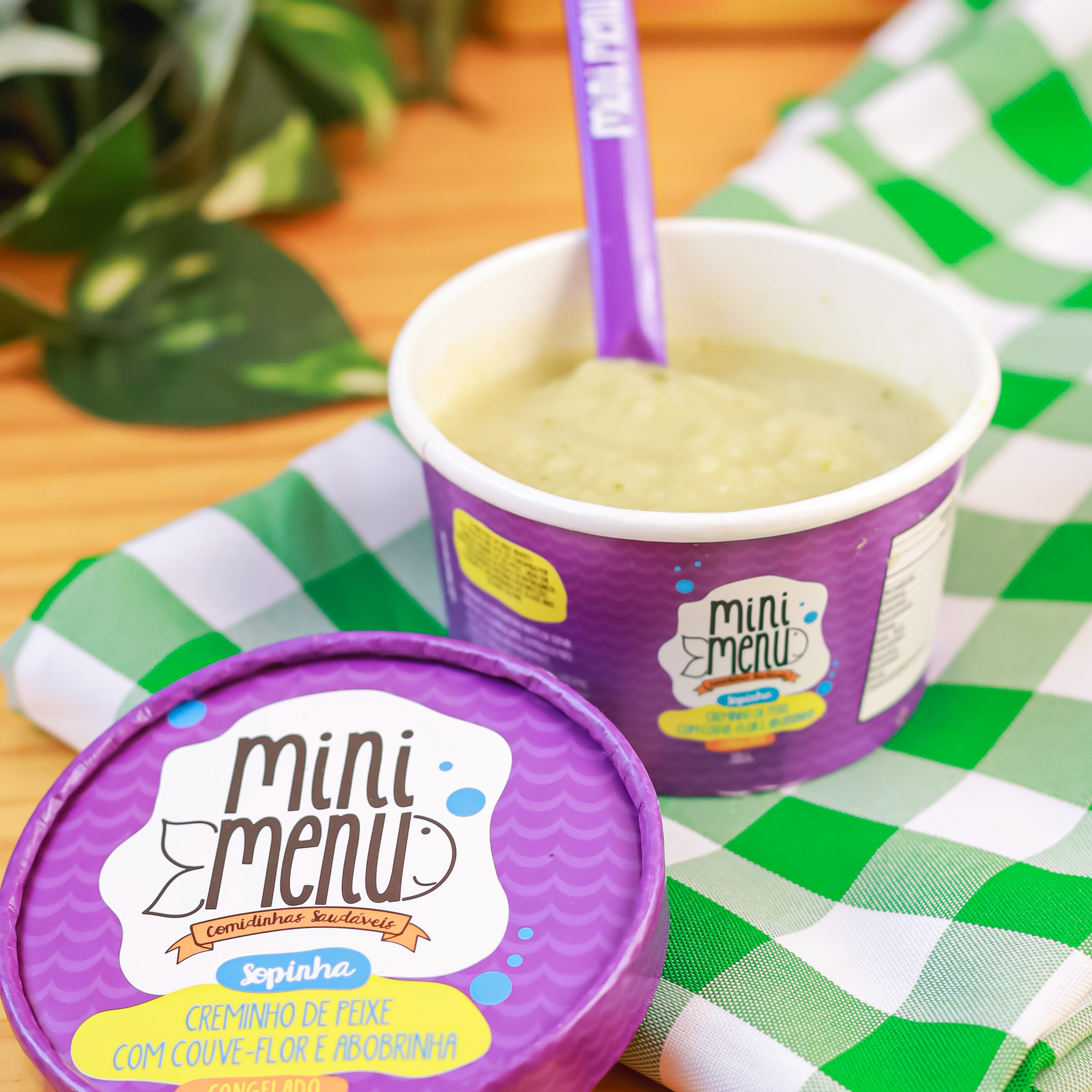 Creminho de peixe com  couve-flor e abobrinha