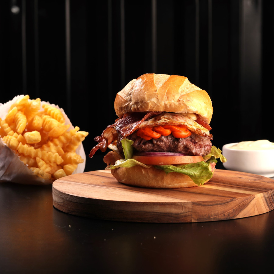 Combo Burguer Egg Crazy+Fritas+refrigerante