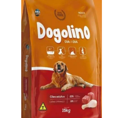 RAÇÃO DOGOLINO PREMIUM DIA-A-DIA CÃES ADULTO - 15KG
