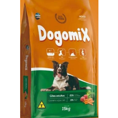 RAÇÃO DOGOMIX PREMIUM CARNE E VEGETAIS CÃES ADULTOS - 15KG
