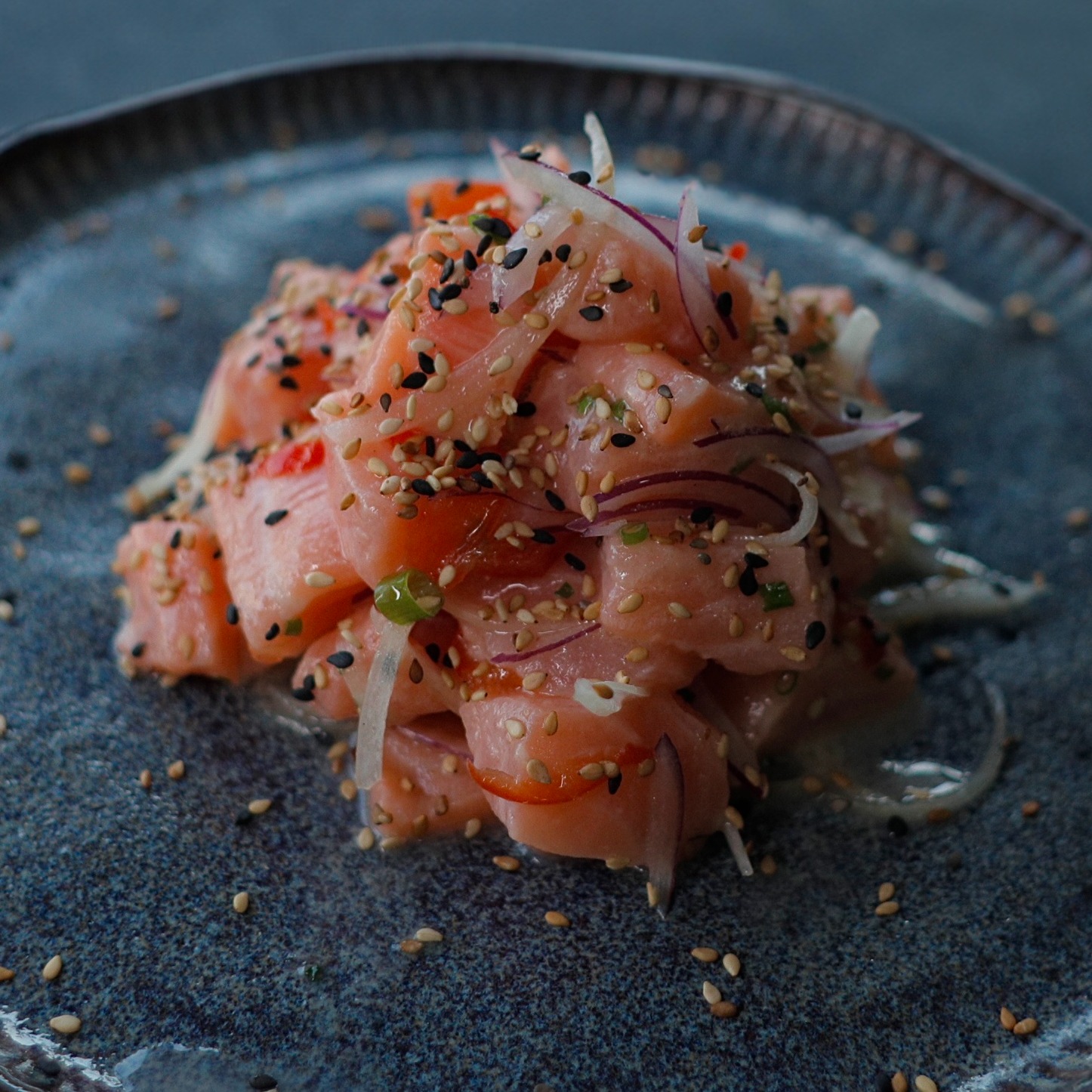 Ceviche Misto Salmão e Camarão