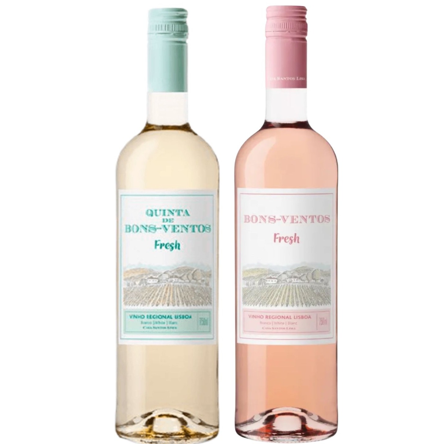 Dupla Portuguesa Bons Ventos Fresh Branco e Rosé