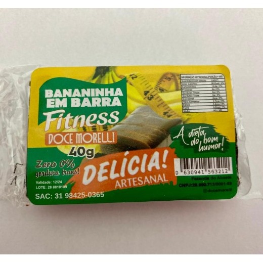 bananinha em barra fitness artesanal