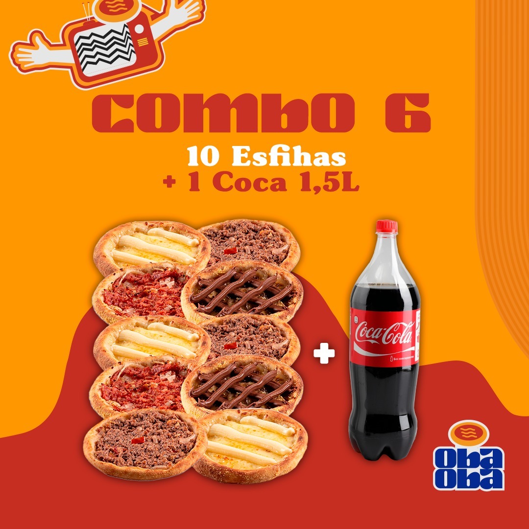 Combo 10 Esfihas + Coca-Cola 1,5l