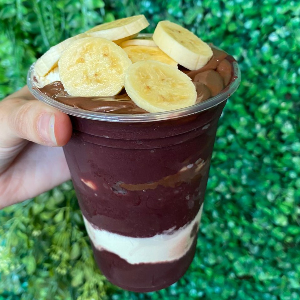 Combo 1 - 2 copos 400ml açaí c/adicional leite em pó, Nutella e banana
