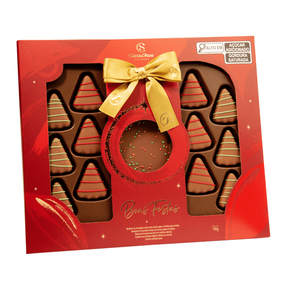 Caixa de Bombons Magia do Natal ao Leite 196g