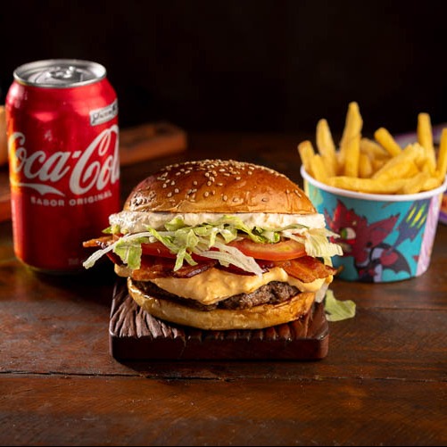 Cheese Salad Bacon + Batata Frita + Coca 