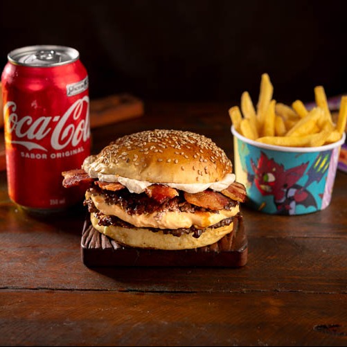 Cheese Bacon Duplo Smash + Batata Frita + Coca